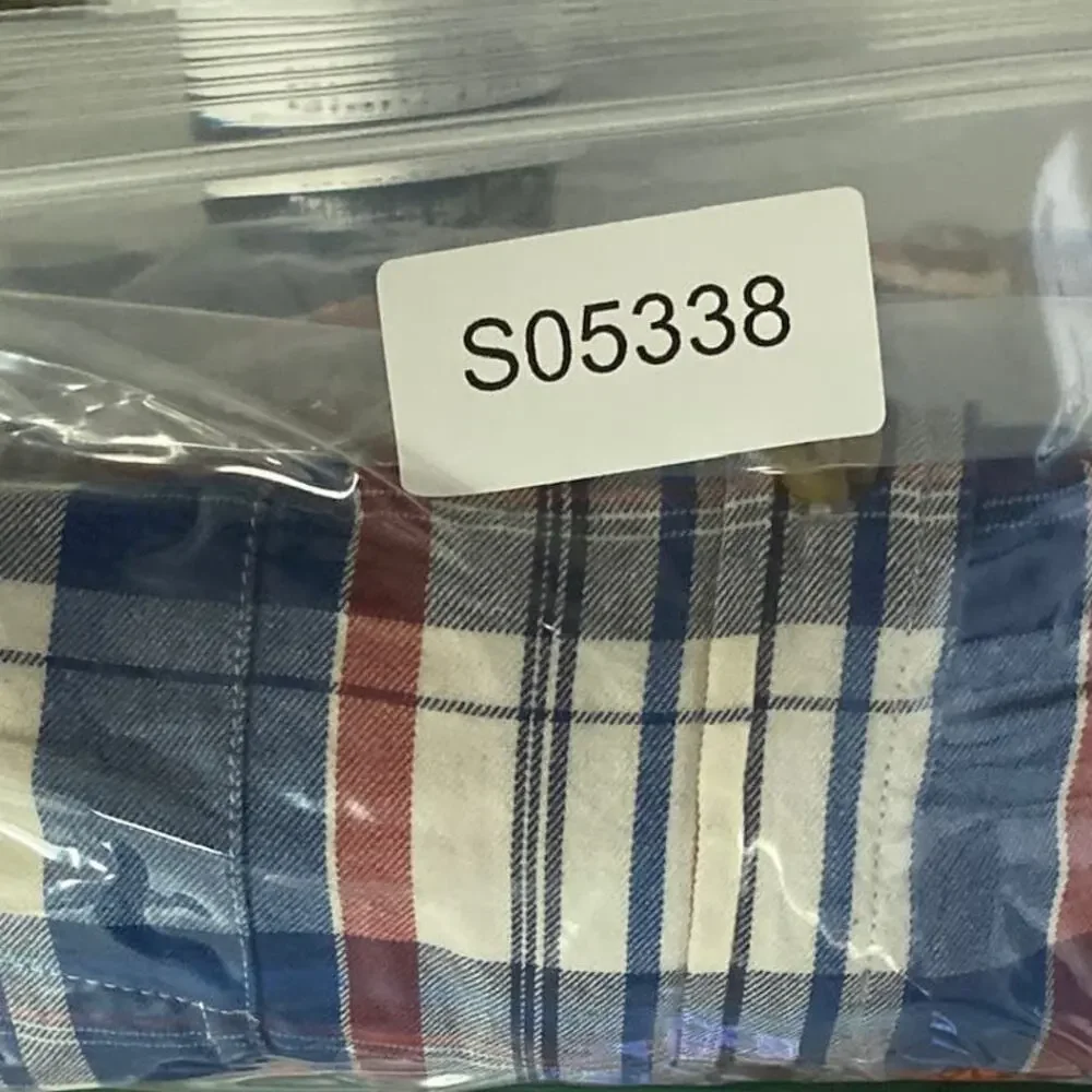 J Crew Mens Shirt Blue Red Cream Plaid Button Down Long Sleeve Cotton Large
